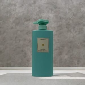 500ml flat shape plastic hdpe shampoo lotion pump bottle packaging