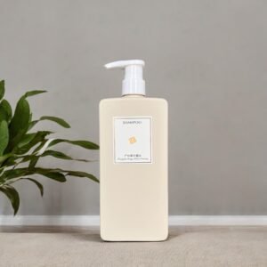 custom color factory price plastic pet flat shampoo body wash pump bottle