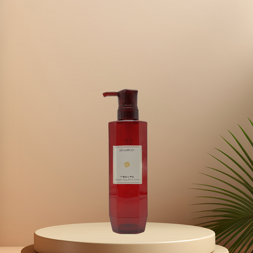 luxury cosmetic packaging plastic red lotion pump body wash bottle for shampoo luxury cosmetic packaging plastic red lotion pump body wash bottle for shampoo