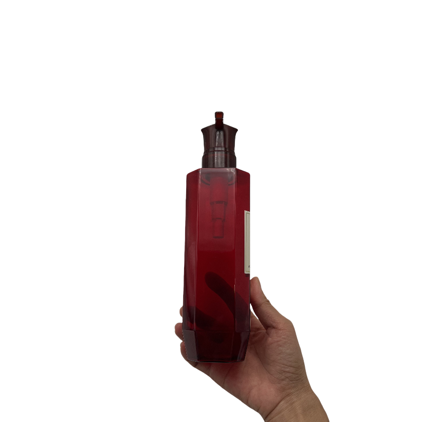 luxury cosmetic packaging plastic red lotion pump body wash bottle for shampoo luxury cosmetic packaging plastic red lotion pump body wash bottle for shampoo