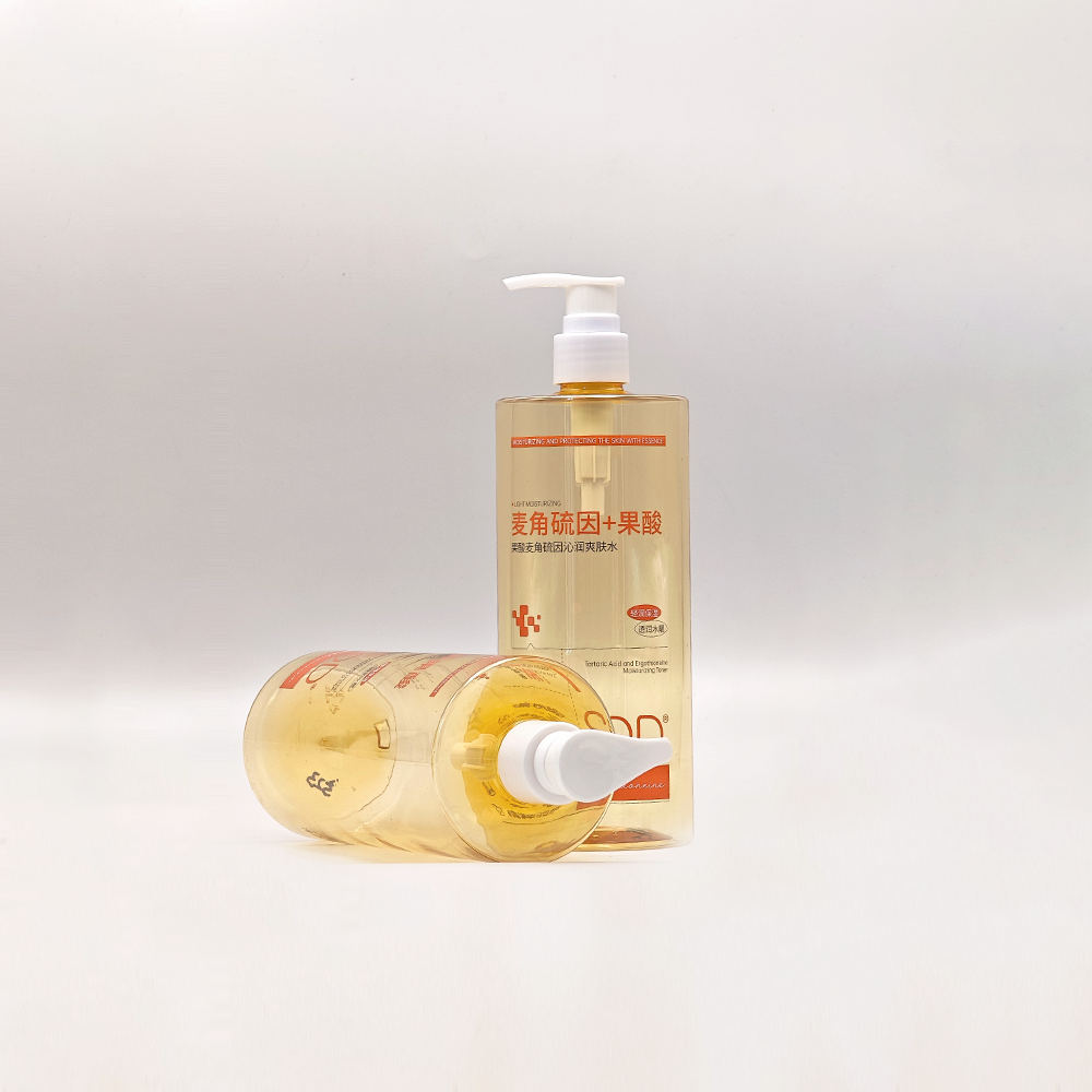 custom printing pet 500ml skincare pump bottle for toner cosmetic packaging custom printing pet 500ml skincare pump bottle for toner cosmetic packaging