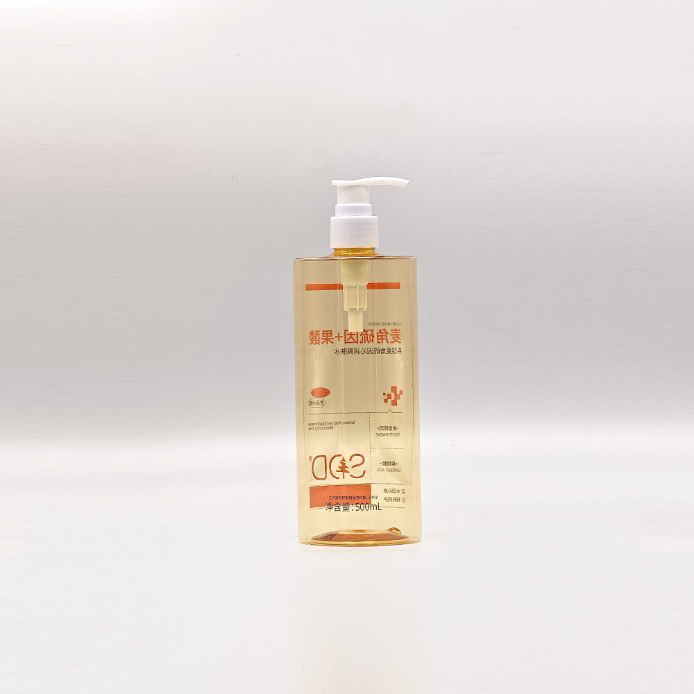 custom printing pet 500ml skincare pump bottle for toner cosmetic packaging custom printing pet 500ml skincare pump bottle for toner cosmetic packaging