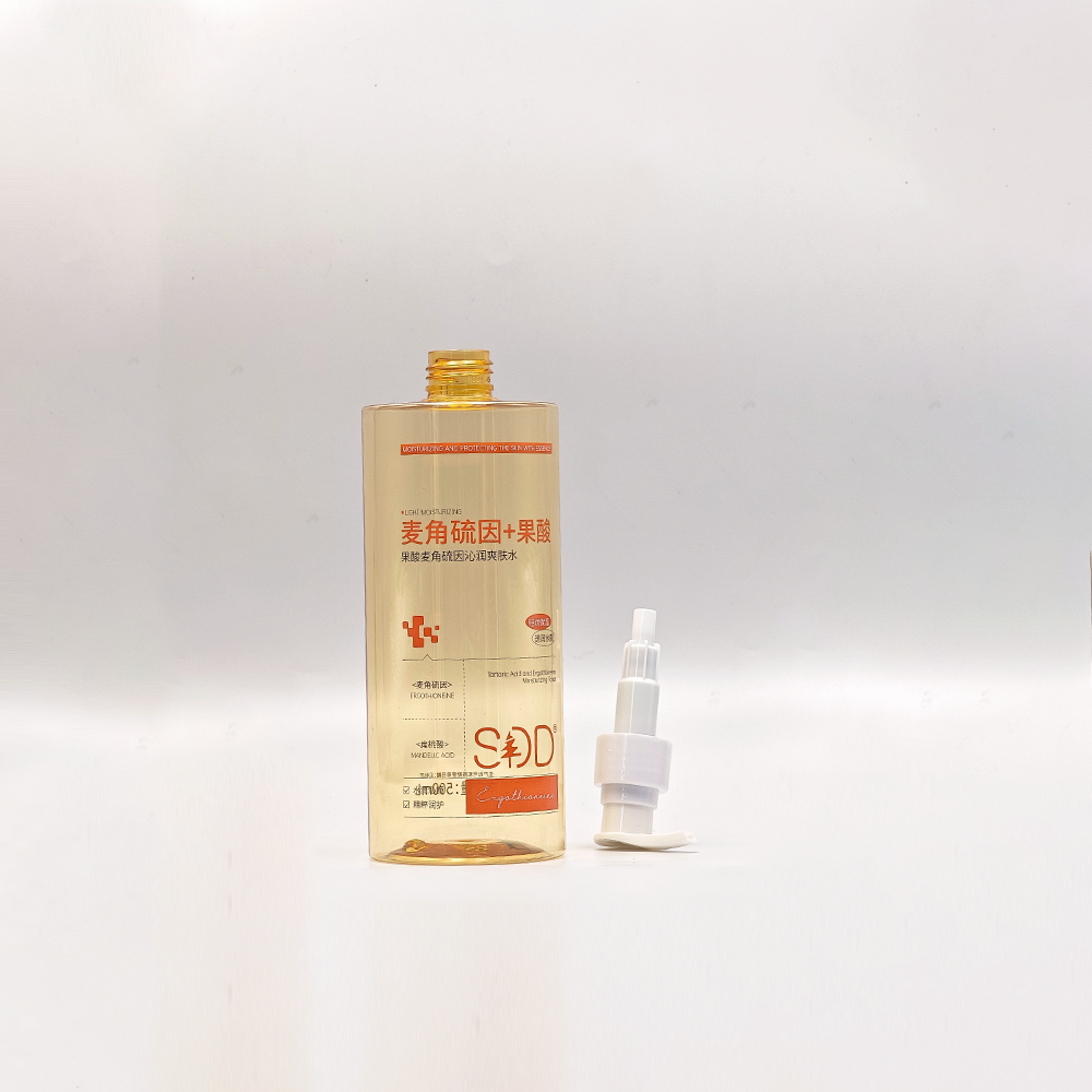 custom printing pet 500ml skincare pump bottle for toner cosmetic packaging custom printing pet 500ml skincare pump bottle for toner cosmetic packaging