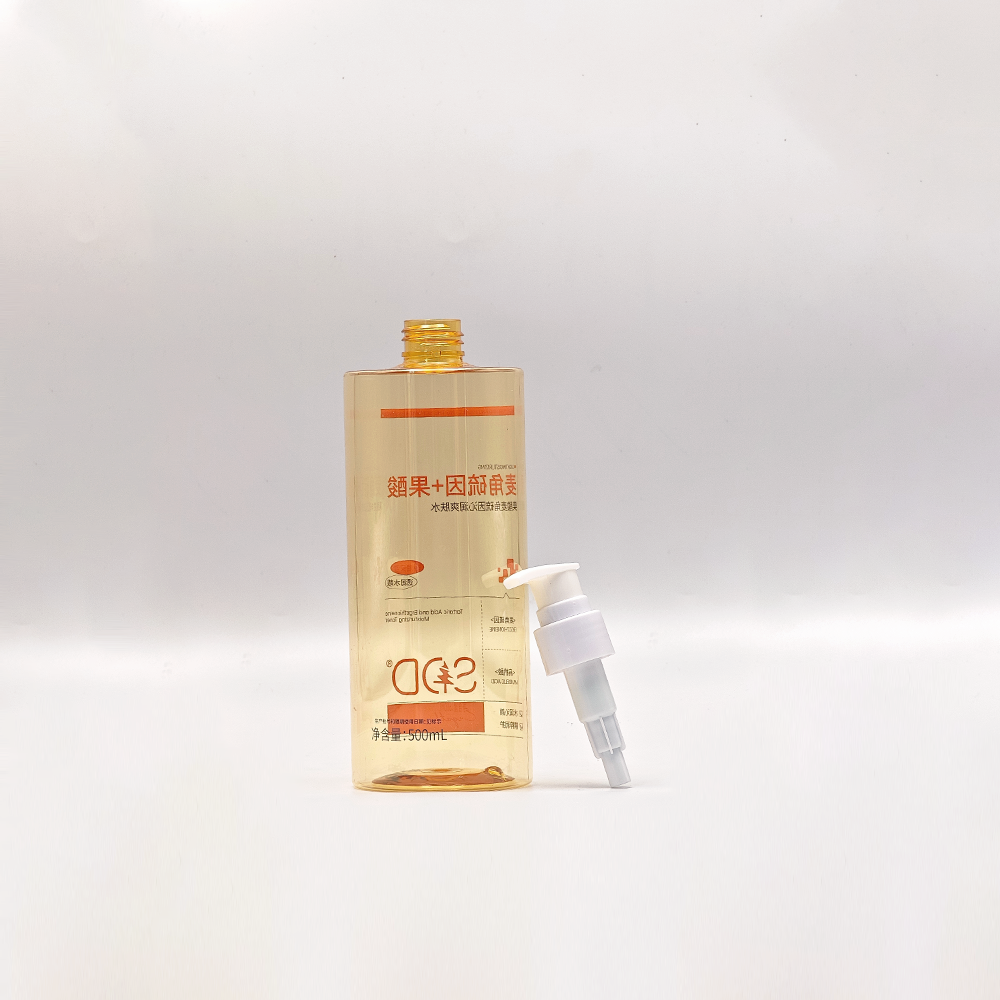 custom printing pet 500ml skincare pump bottle for toner cosmetic packaging custom printing pet 500ml skincare pump bottle for toner cosmetic packaging